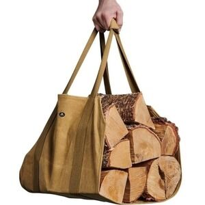 Case4Life Heavy Duty Water Resistant Waxed Canvas Firewood Log Carrier Wood NEW